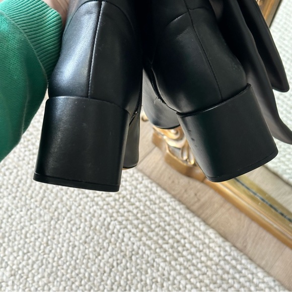 NEW Vince Ramona Knee High Smooth Leather Boot Black - Picture 4 of 7